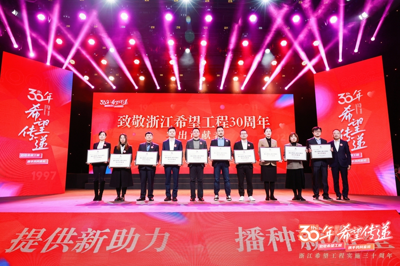 集團(tuán)被評(píng)為浙江希望工程30周年&ldquo;突出貢獻(xiàn)者&rdquo;